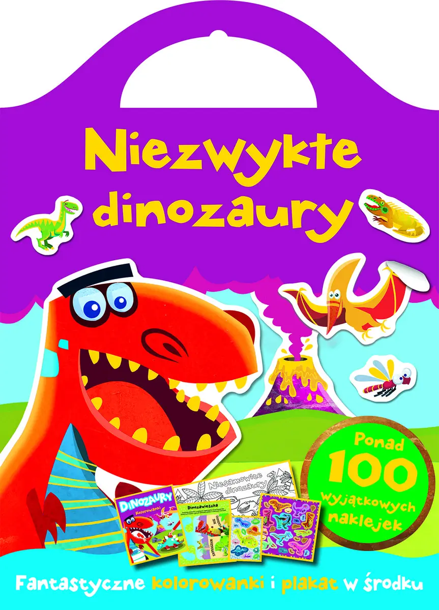 Książka - Niezwykłe dinozaury. Kolorowanka i plakat
