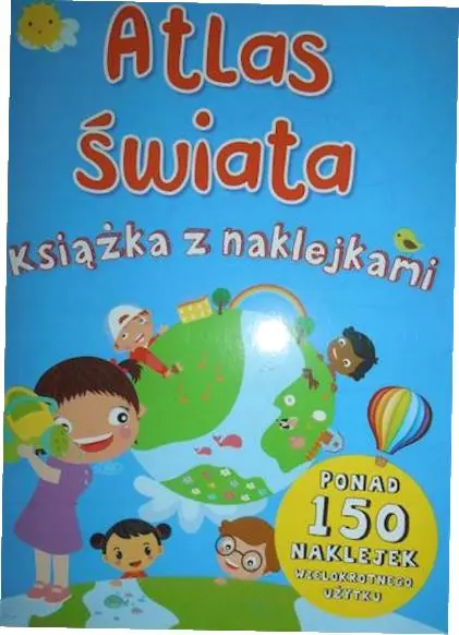 Książka - Atlas świata. Książka z naklejkami