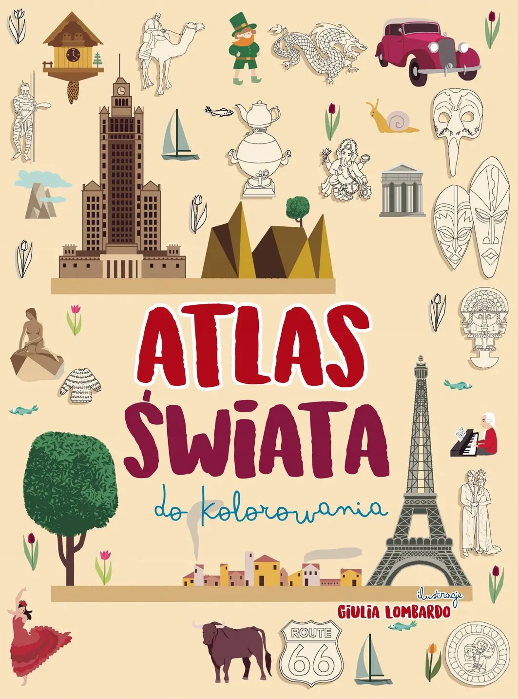 Książka - Atlas świata do kolorowania