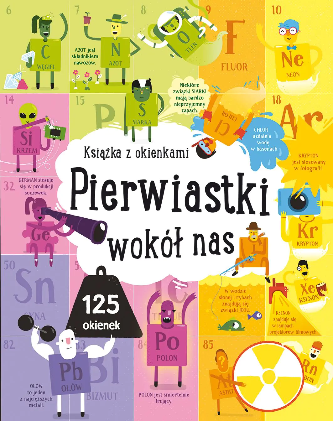 Książka - Pierwiastki wokół nas. Książka z okienkami
