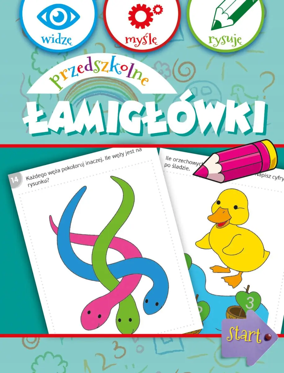 Książka - Przedszkolne łamigłówki