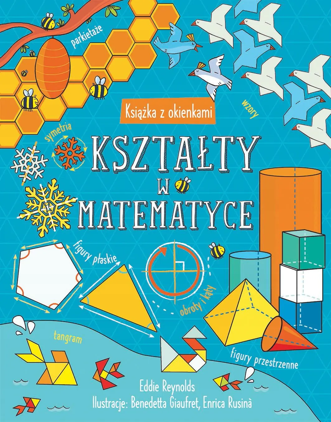 Książka - Kształty w matematyce. Książka książeczka z okienkami