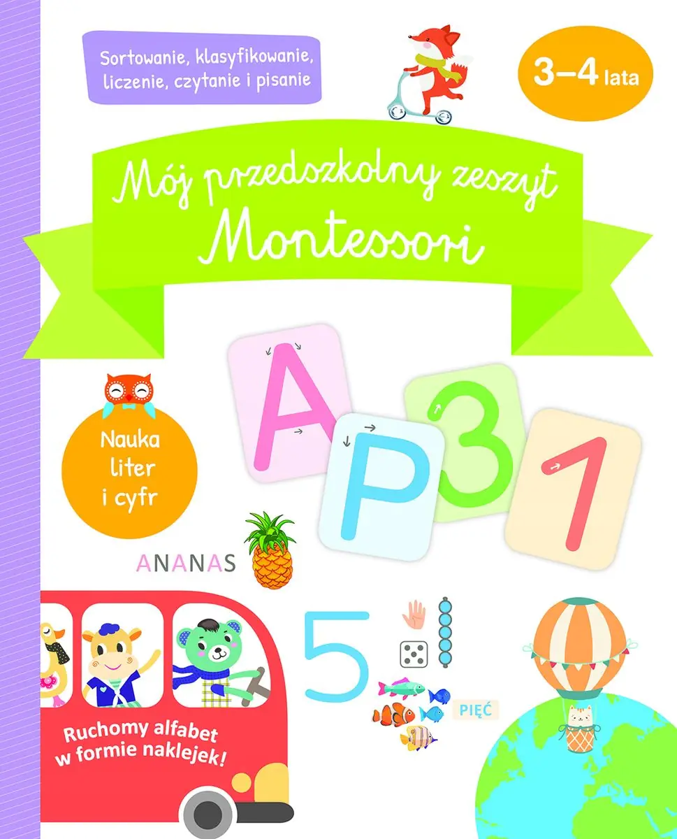 Książka - Mój przedszkolny zeszyt Montessori 3-4 lata