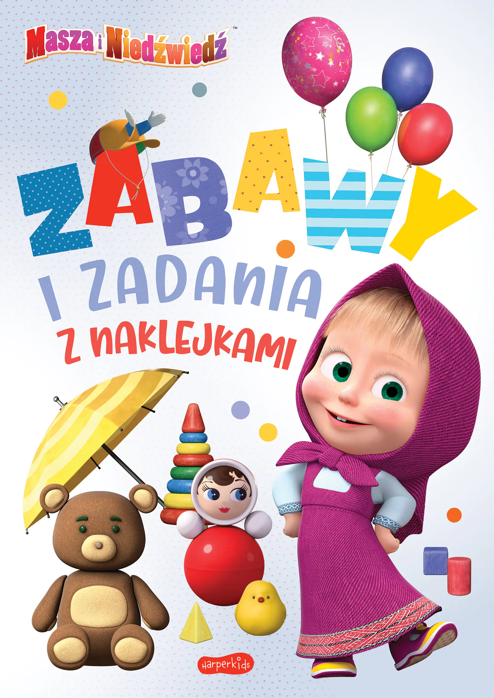 Książka - Masza i Niedźwiedź. Zabawy i zadania z naklejkami