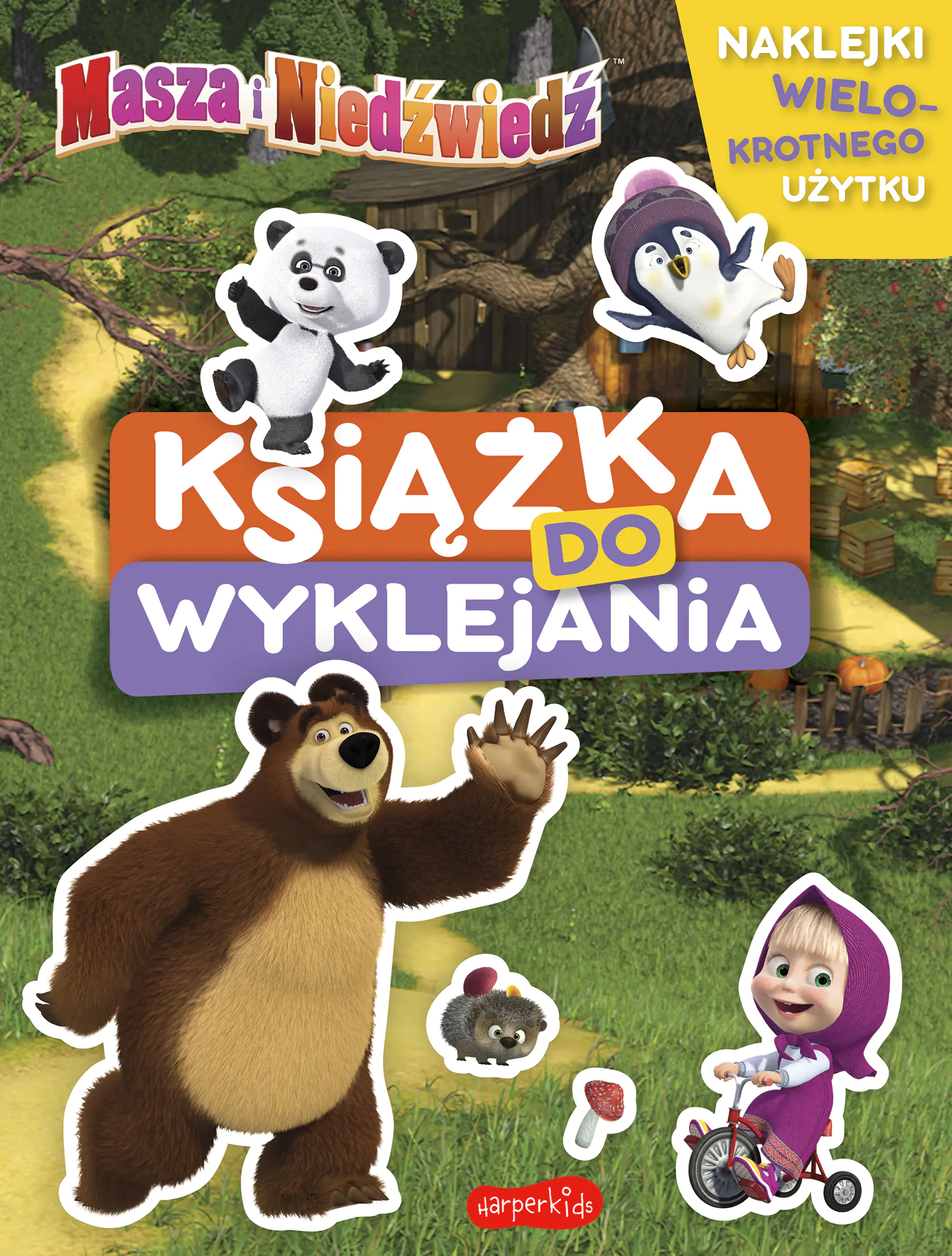 Książka - Masza i Niedźwiedź. Książka do wyklejania