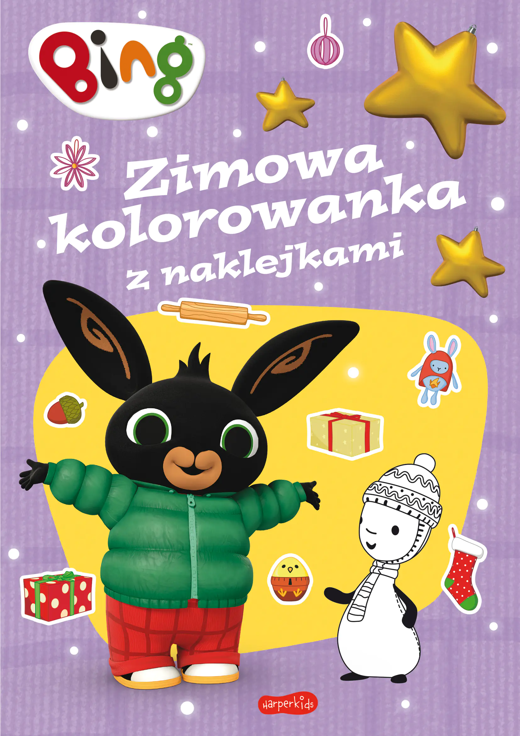 Książka - Bing. Zimowa kolorowanka z naklejkami