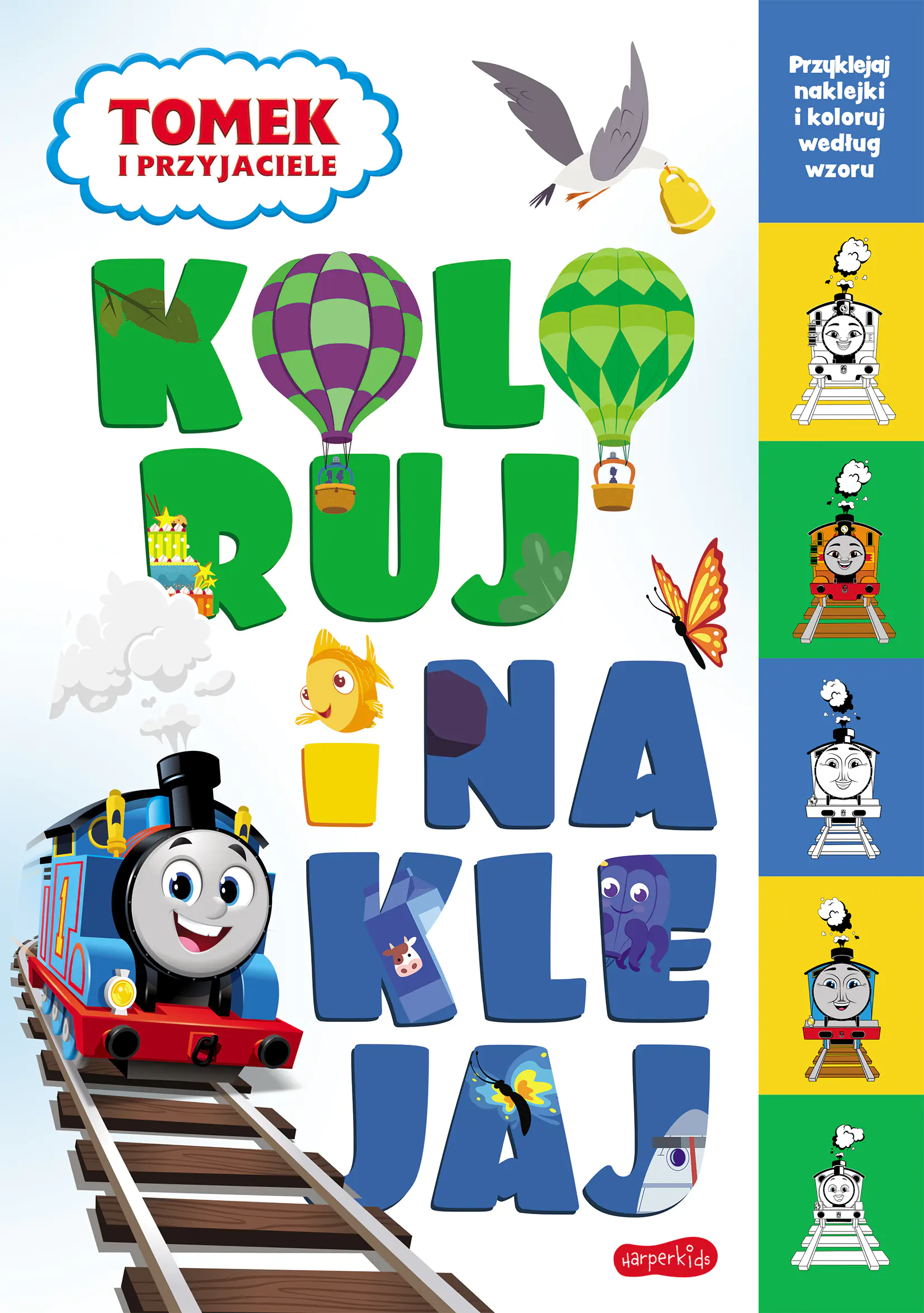 Książka - Tomek i przyjaciele. Koloruj i naklejaj 2