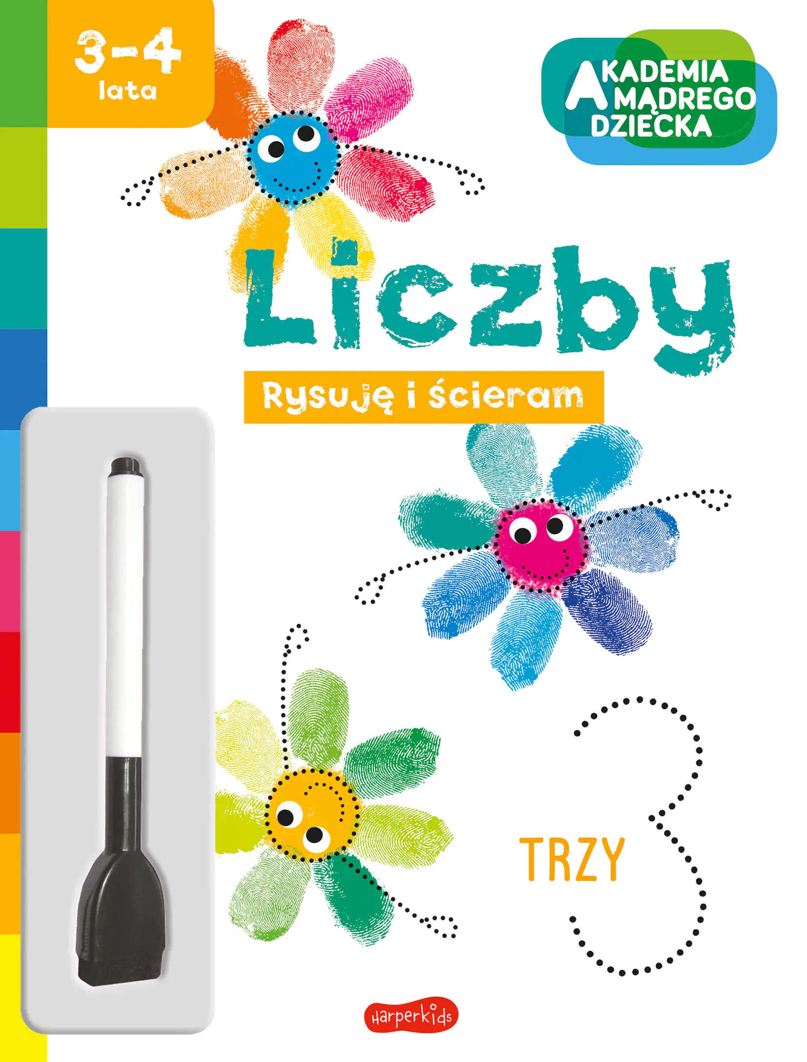 Książka - Liczby. Akademia mądrego dziecka. Rysuję i ścieram
