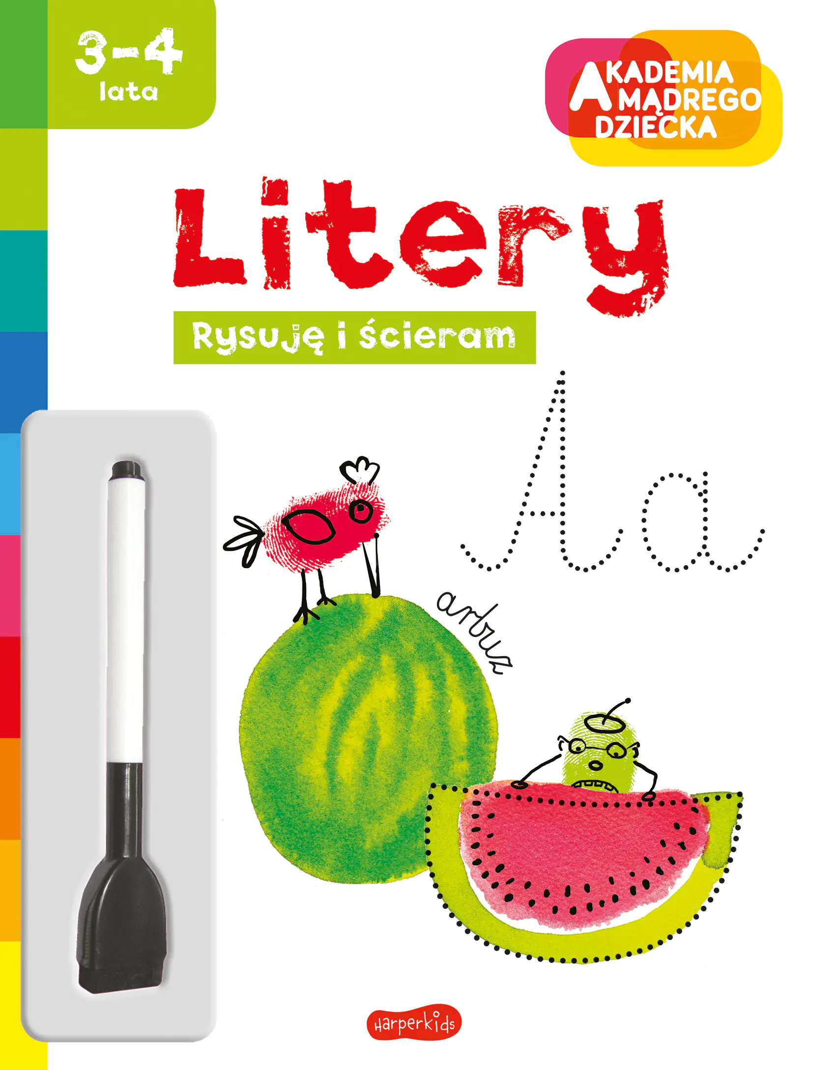 Książka - Litery. Akademia Mądrego Dziecka. Rysuję i ścieram