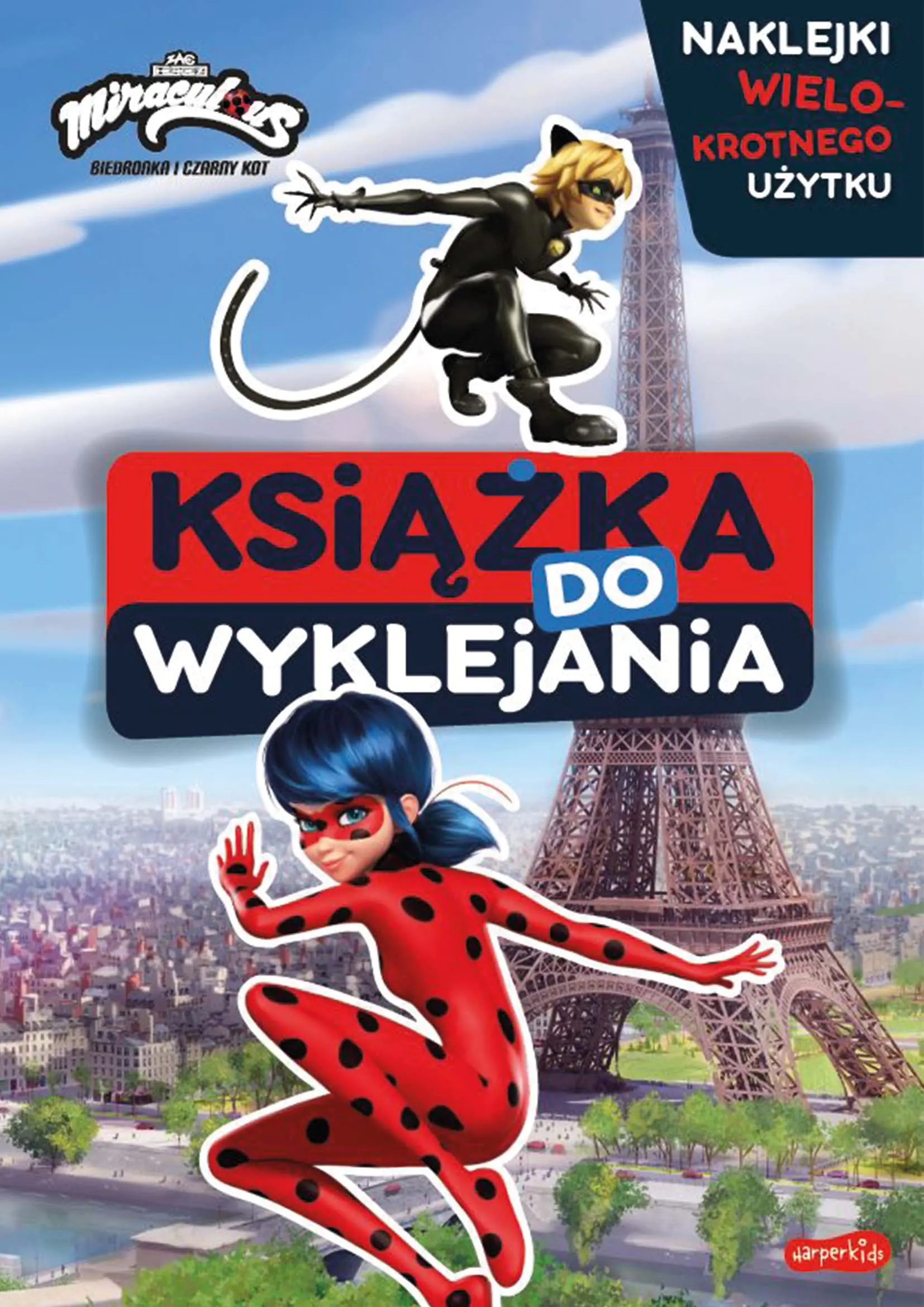 Książka - Miraculous: Biedronka i Czarny Kot. Książka do wyklejania