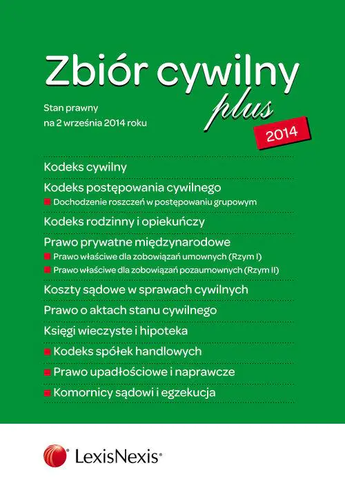 Książka - Zbiór cywilny PLUS 2014 K.C., K.P.C., K.R.O., P.P.M., K.S.C., A.S.C., K.W.H., K.S.H., P.U.N.