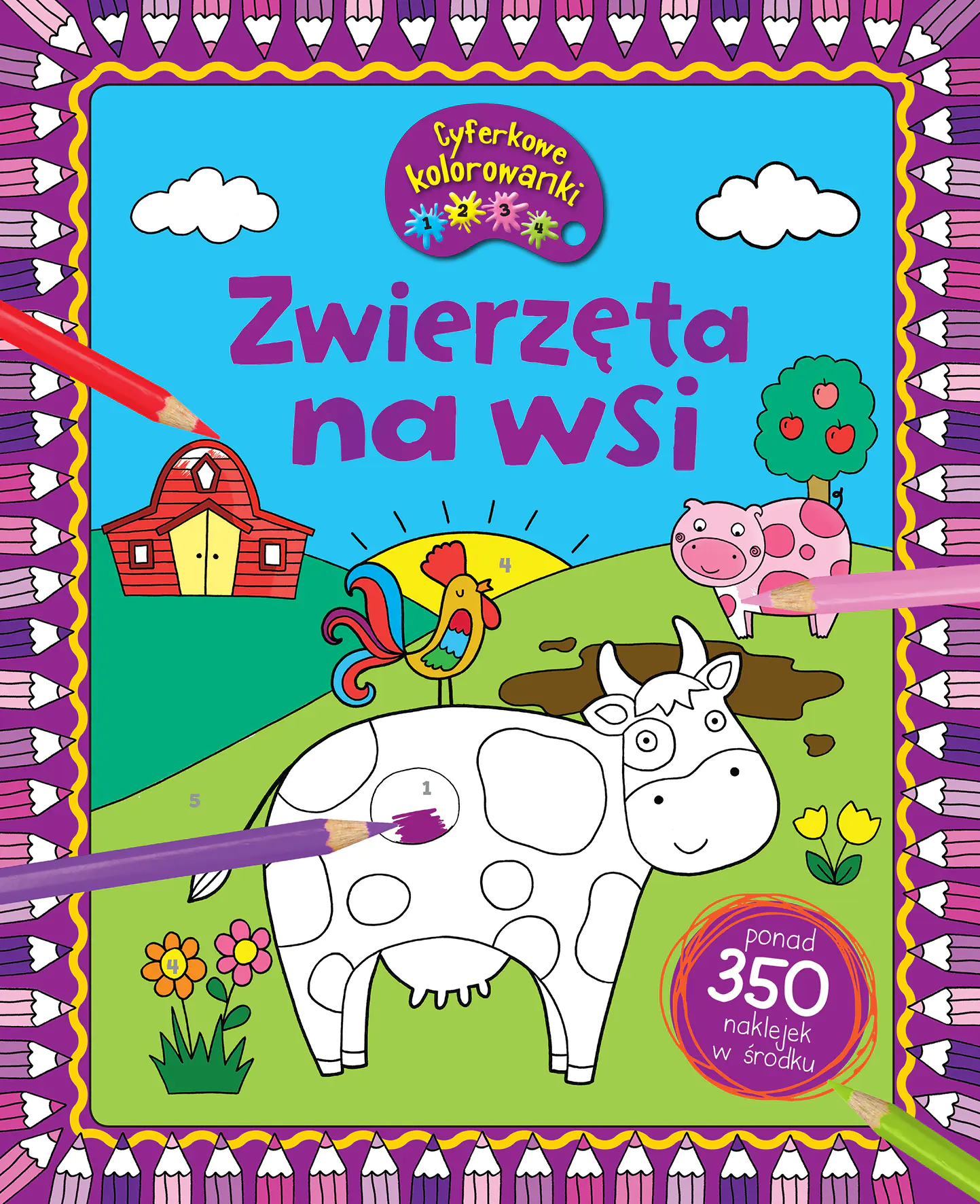 Książka - Cyferkowe kolorowanki. Zwierzęta na wsi
