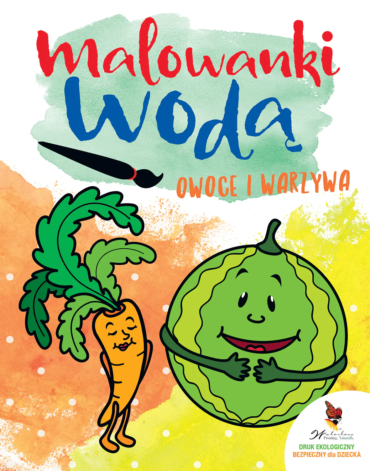 Książka - Owoce i warzywa. Malowanki wodą