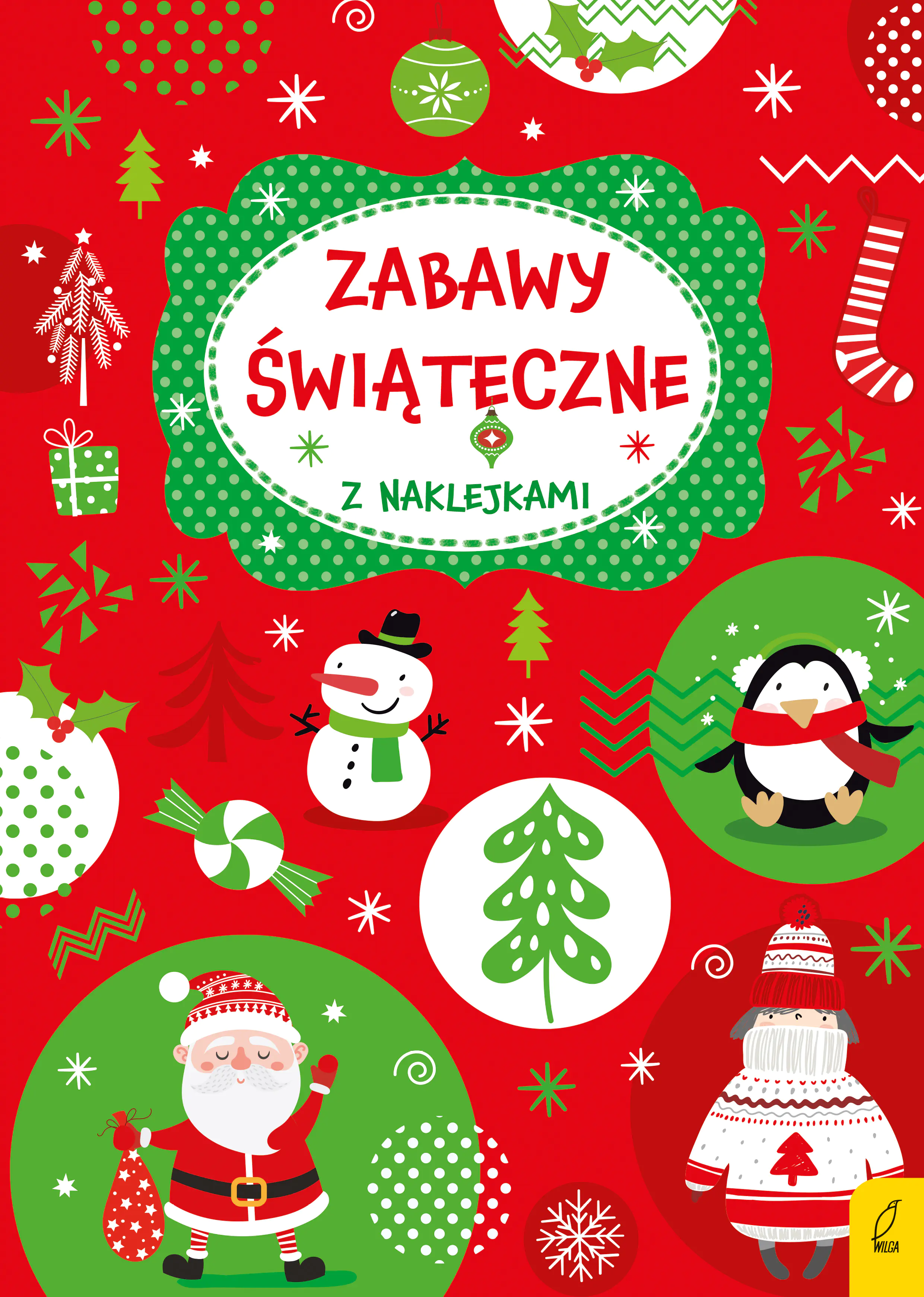 Książka - Zabawy z naklejkami. Zabawy świąteczne