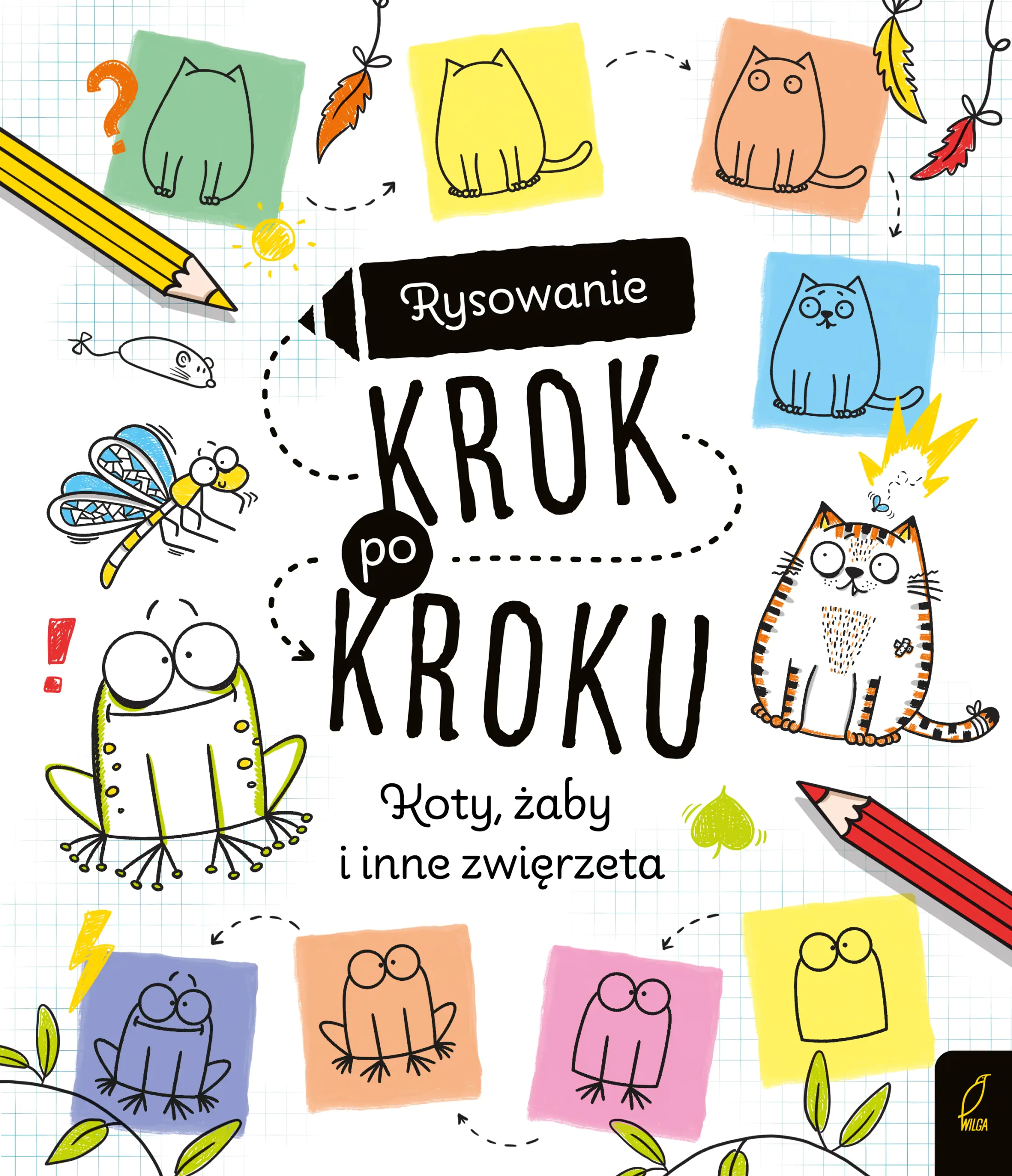 Książka - Koty, żaby i inne zwierzęta. Rysowanie krok po kroku