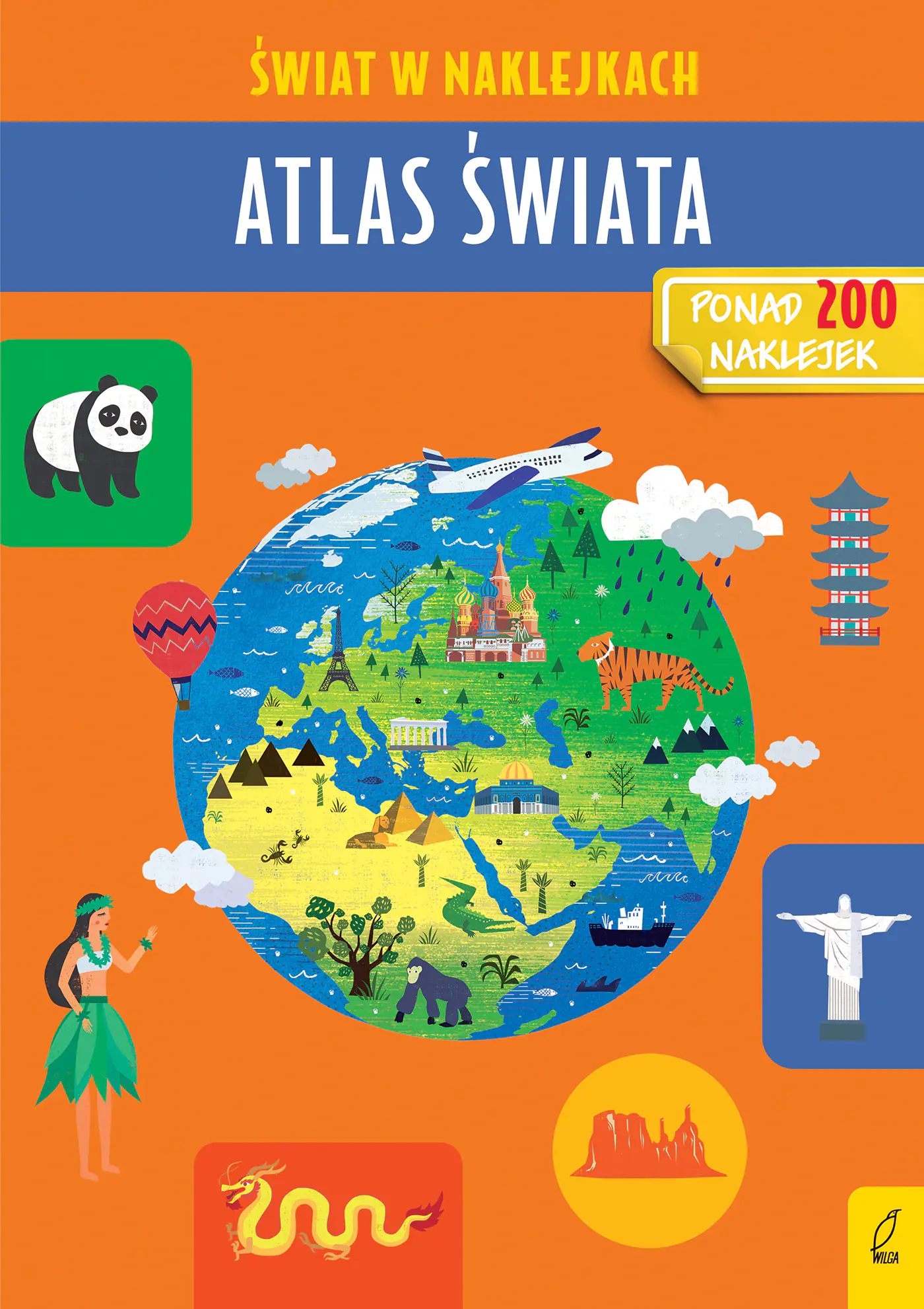 Książka - Atlas świata. Świat w naklejkach