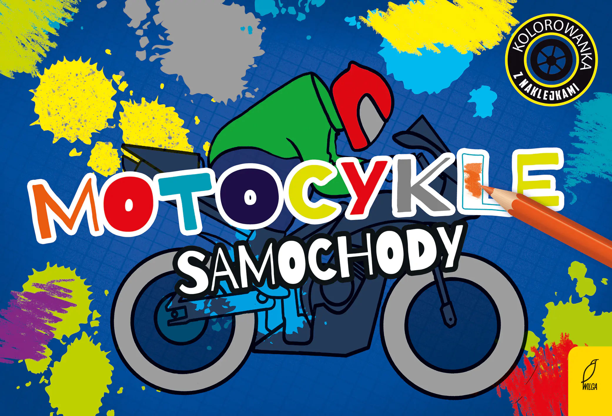 Książka - Kolorowanki z naklejkami. Motocykle i samochody