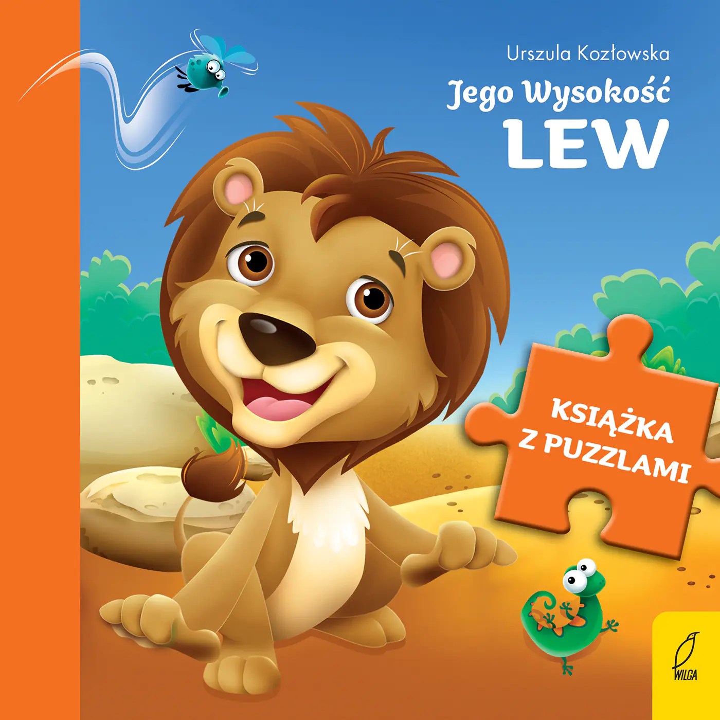 Książka - Jego wysokość lew. Książka z puzzlami