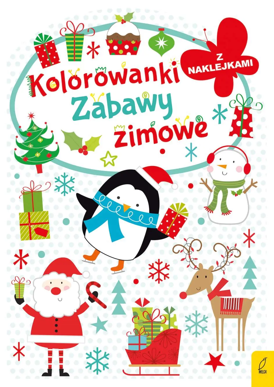 Książka - Kolorowanka z wykrojnikiem. Zabawy zimowe