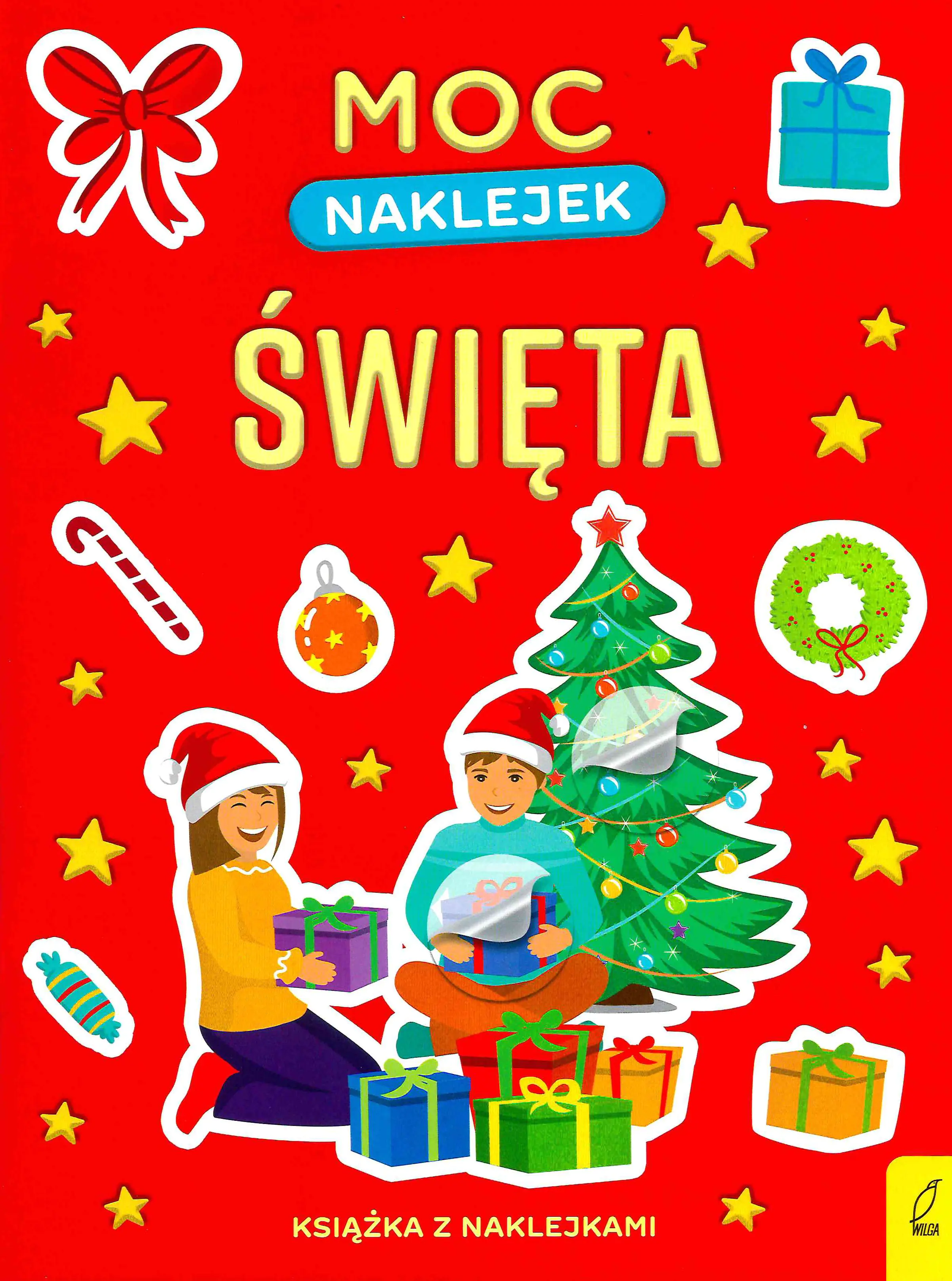 Książka - Moc naklejek. Święta