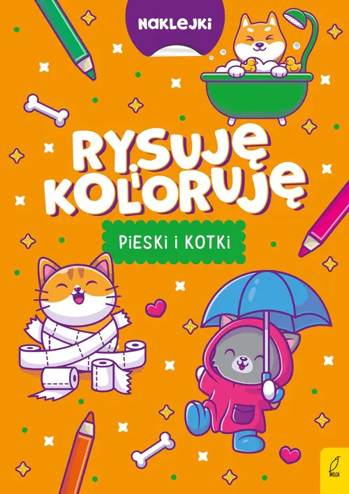Książka - Rysuję i koloruję. Pieski i kotki