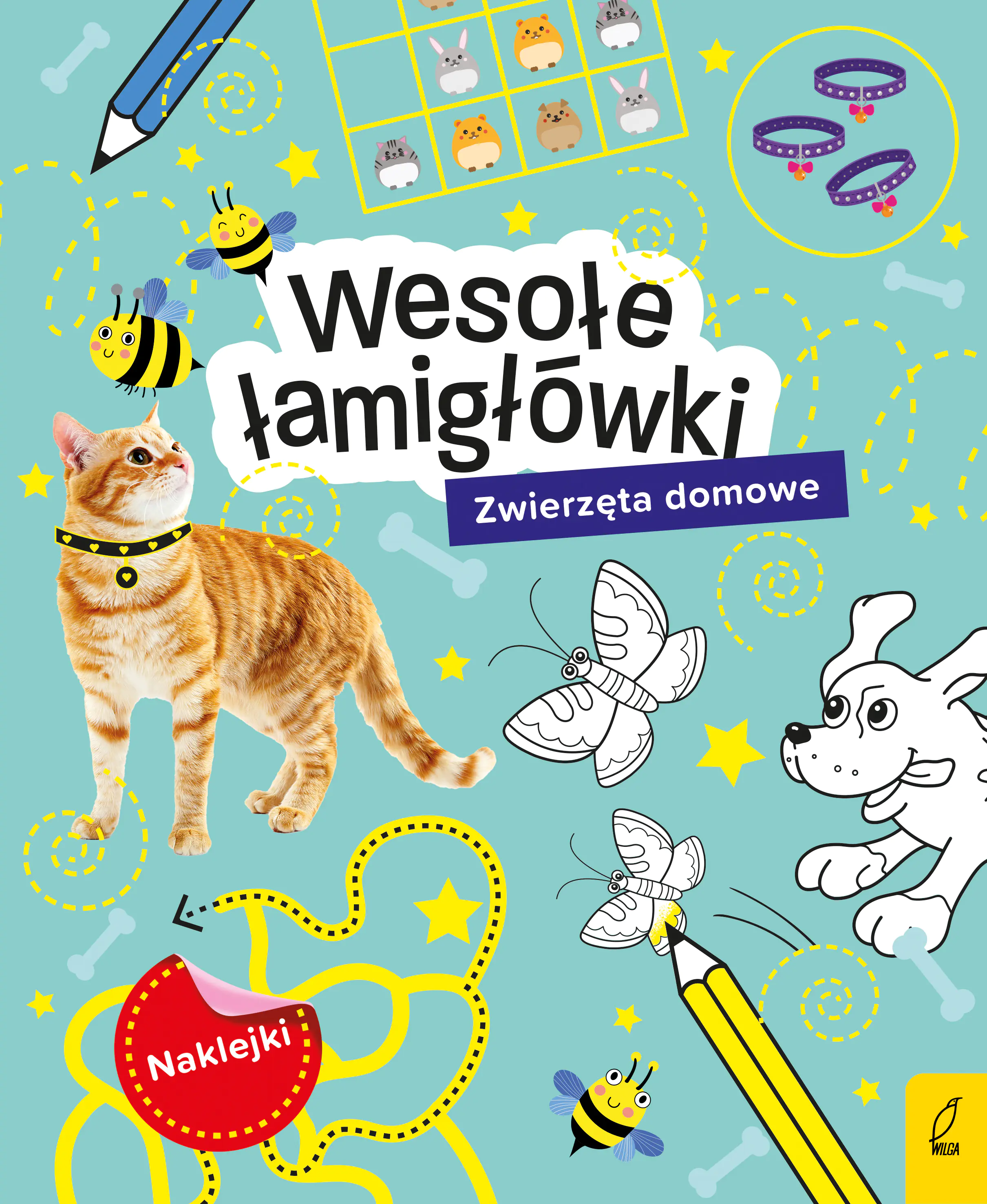 Książka - Wesołe łamigłówki. Zwierzęta domowe