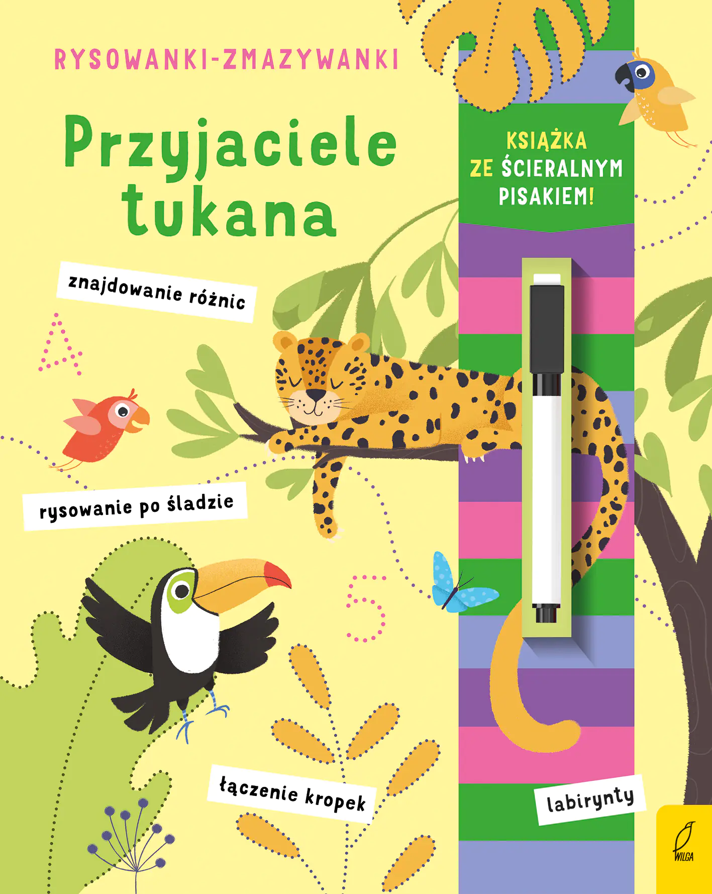 Książka - Rysowanki-zmazywanki. Przyjaciele tukana
