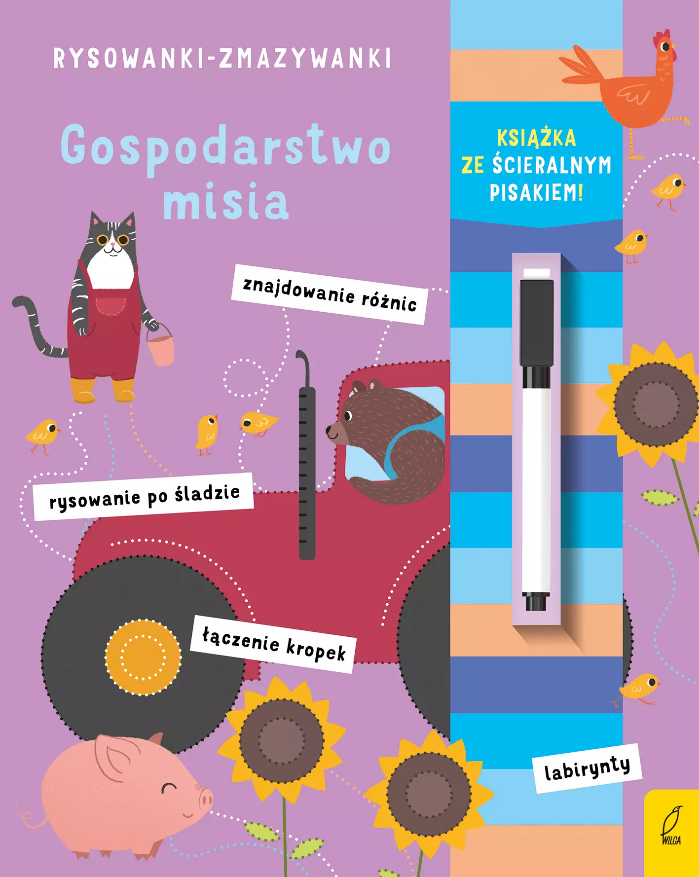 Książka - Rysowanki-zmazywanki. Gospodarstwo misia