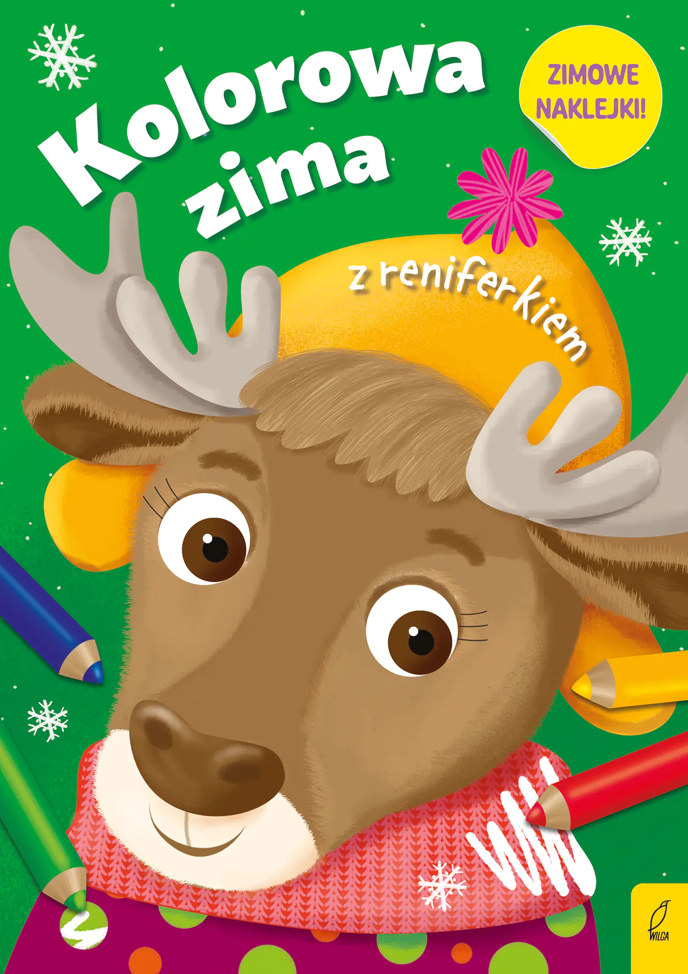 Książka - Kolorowa zima. Kolorowa zima z reniferkiem