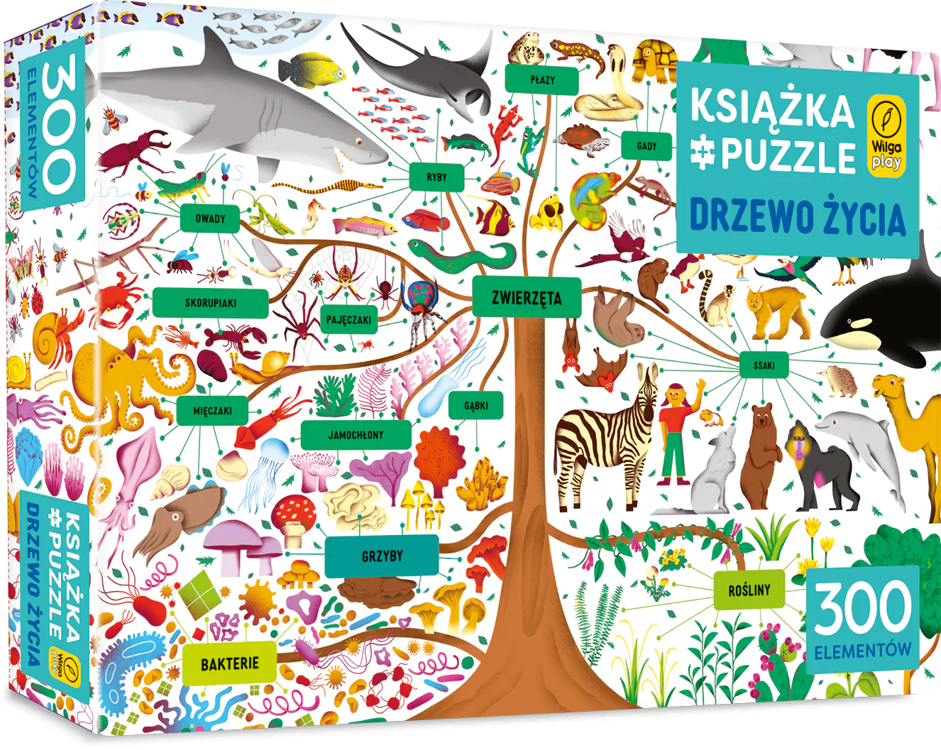 Książka - Książka i puzzle 300 el. Drzewo życia