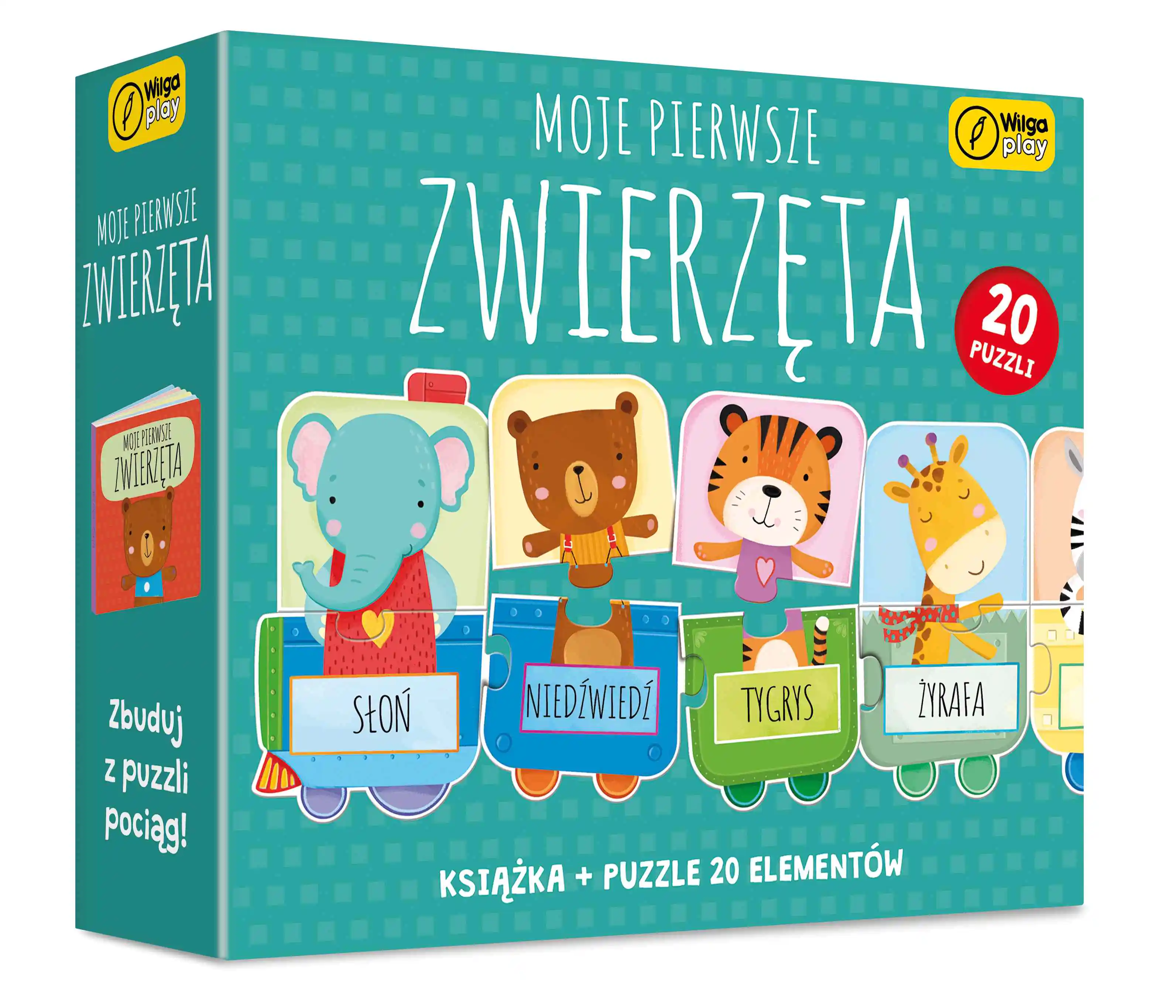 Książka - Puzzle 20 el. Moje pierwsze zwierzęta + książka