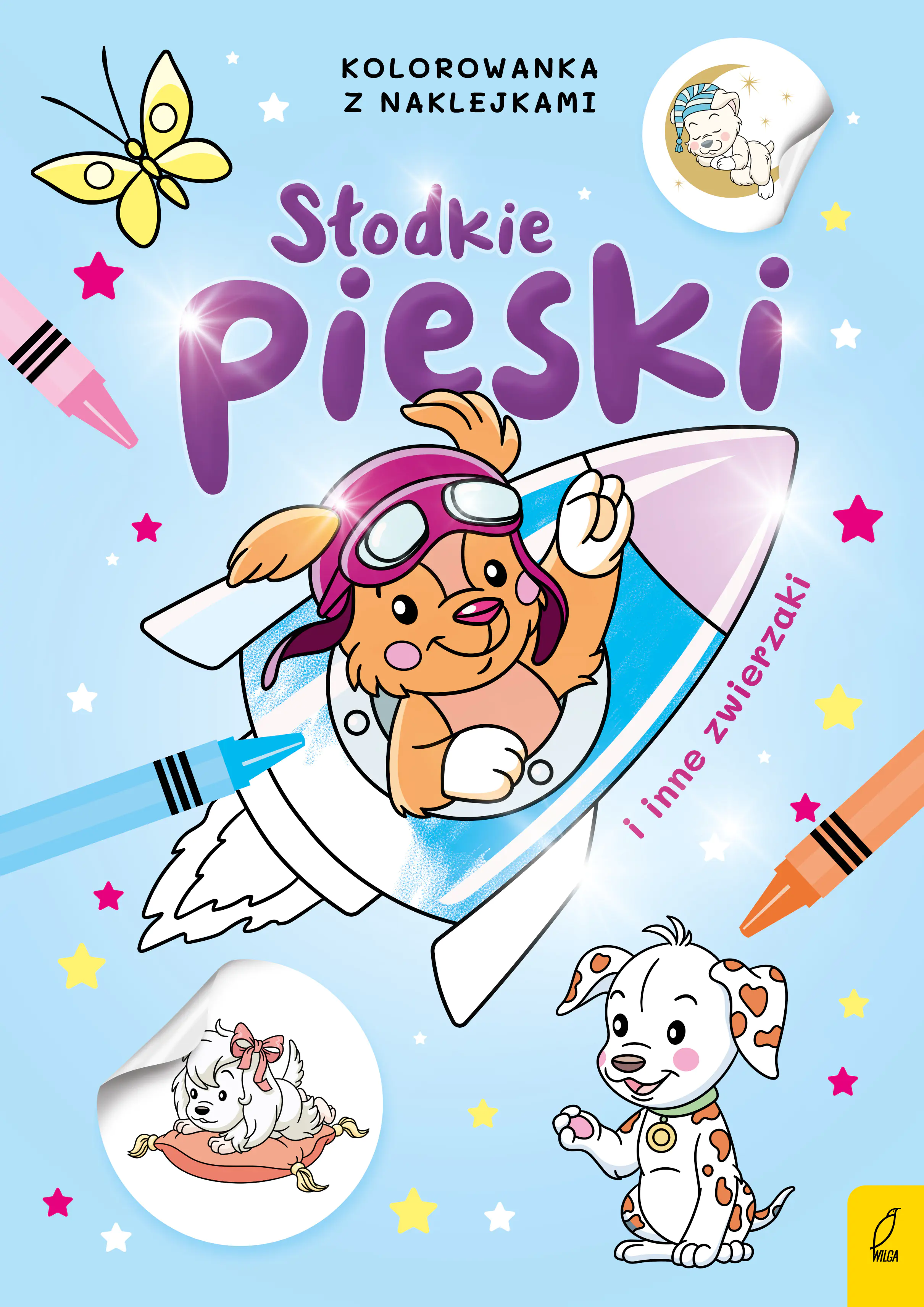 Książka - Foksal, Malowanka A4, słodkie pieski, naklejki, 099265