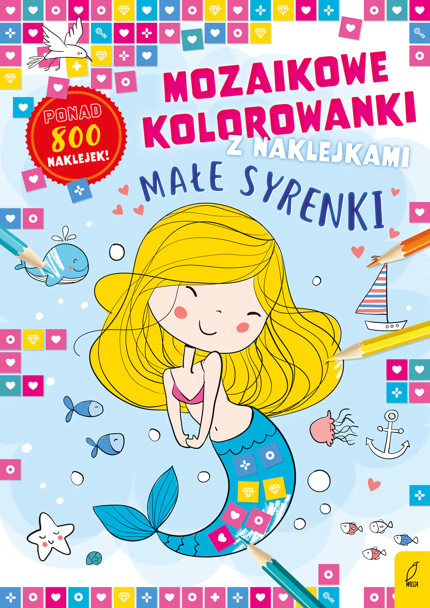Książka - Mozaikowe Kolorowanki z Naklejkami