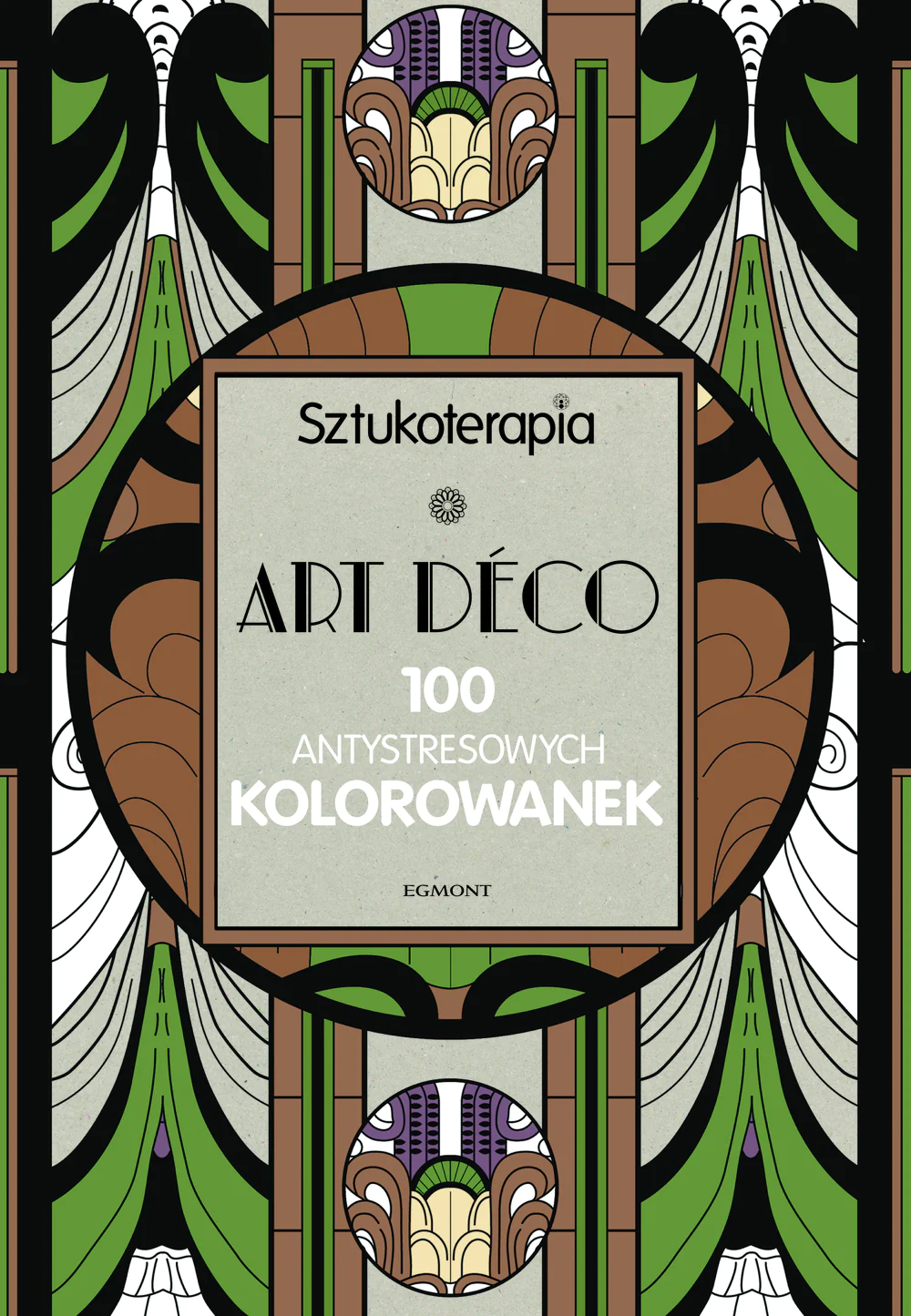 Książka - Sztukoterapia. ART DECO. 100 antystresowych kolor.