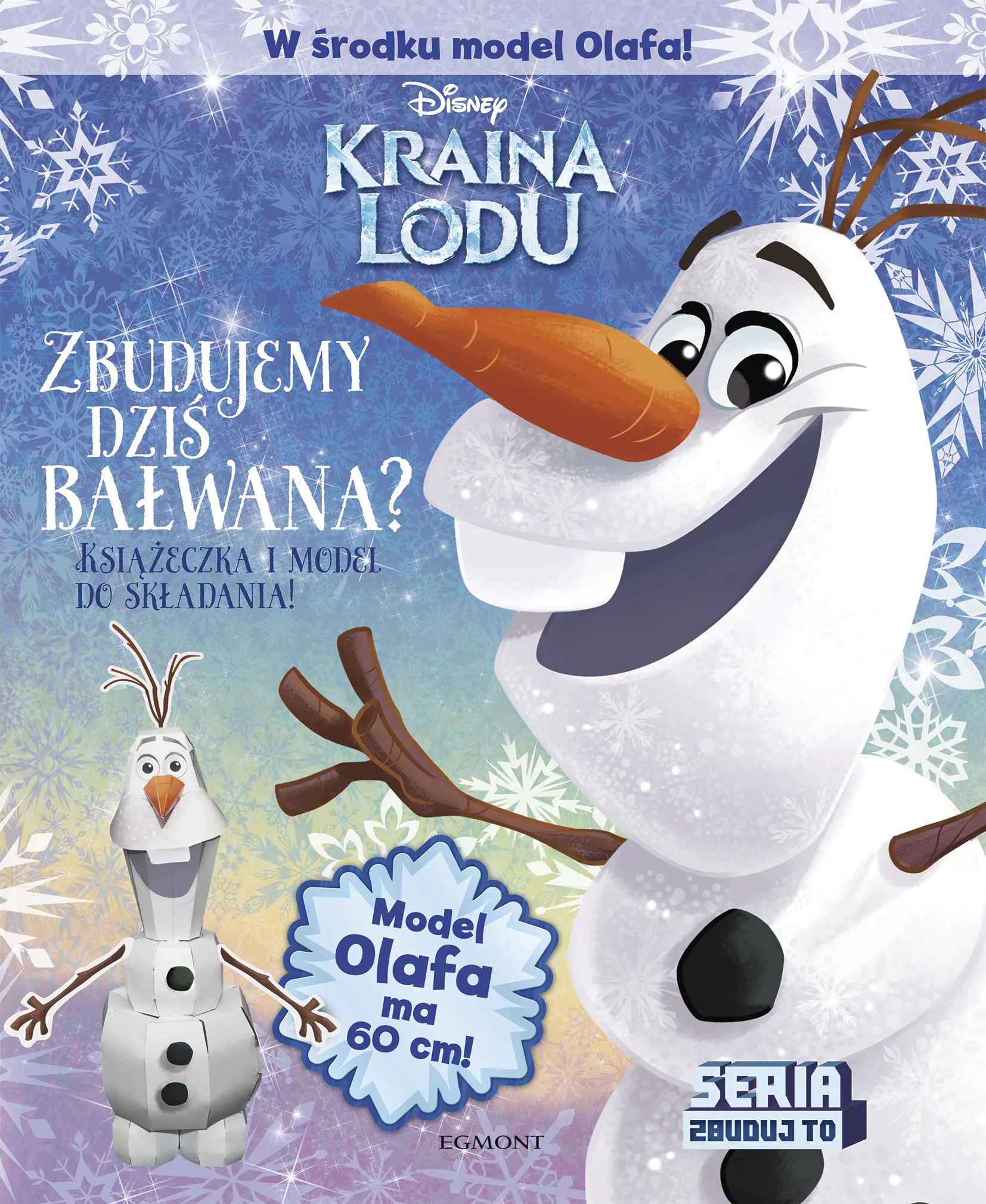 Książka - Kraina Lodu. Zbudujemy dziś bałwana? Książeczka i model do składania