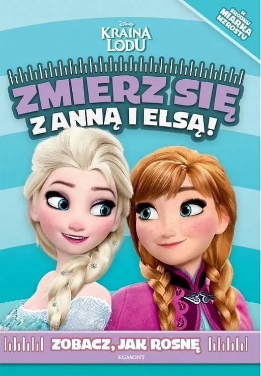 Książka - Zmierz się z Anną i Elsą! Książka z miarką wzrostu