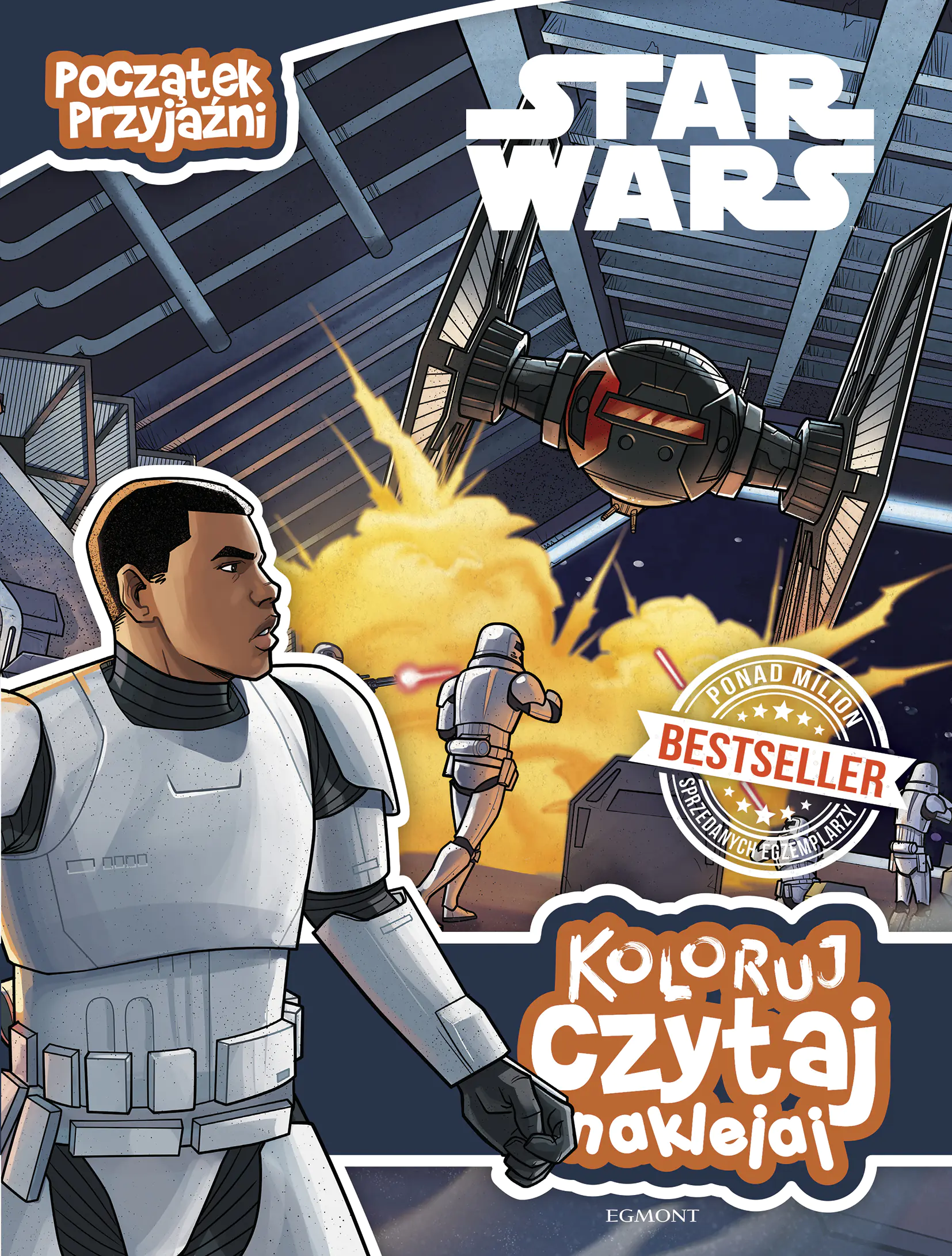 Książka - Koloruj, czytaj, naklejaj. Star Wars. Początek przyjaźni