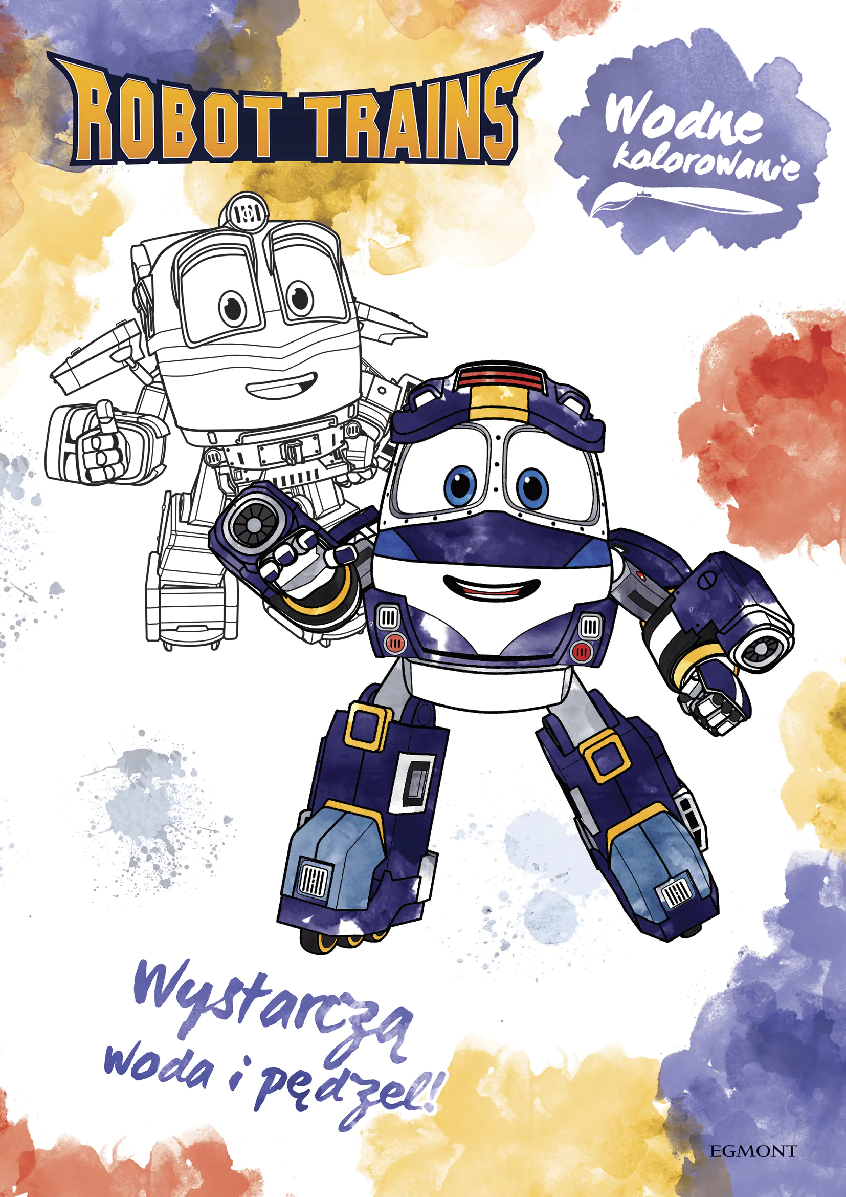 Książka - Robot Trains. Wodne kolorowanie