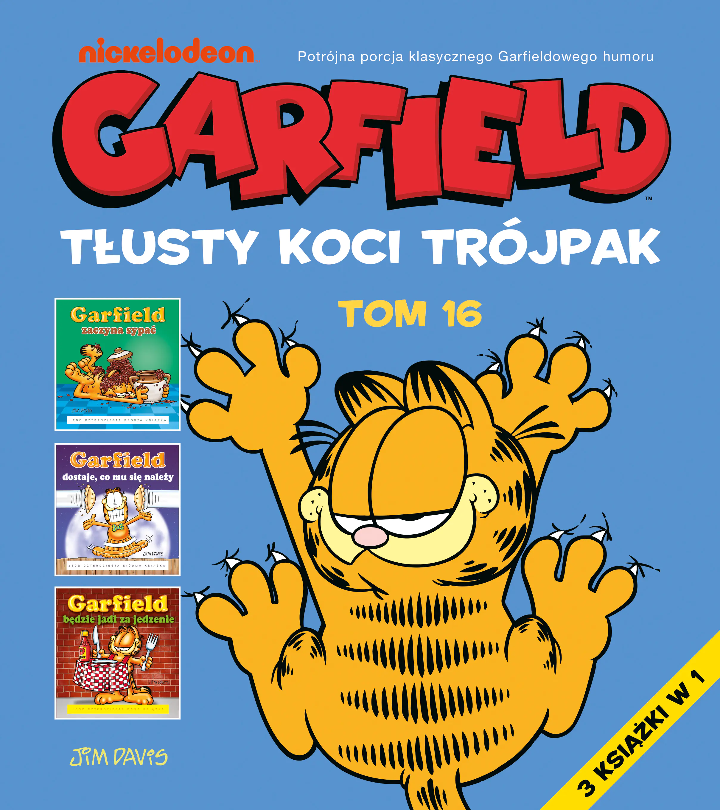 Książka - Tłusty koci trójpak. Garfield. Tom 16