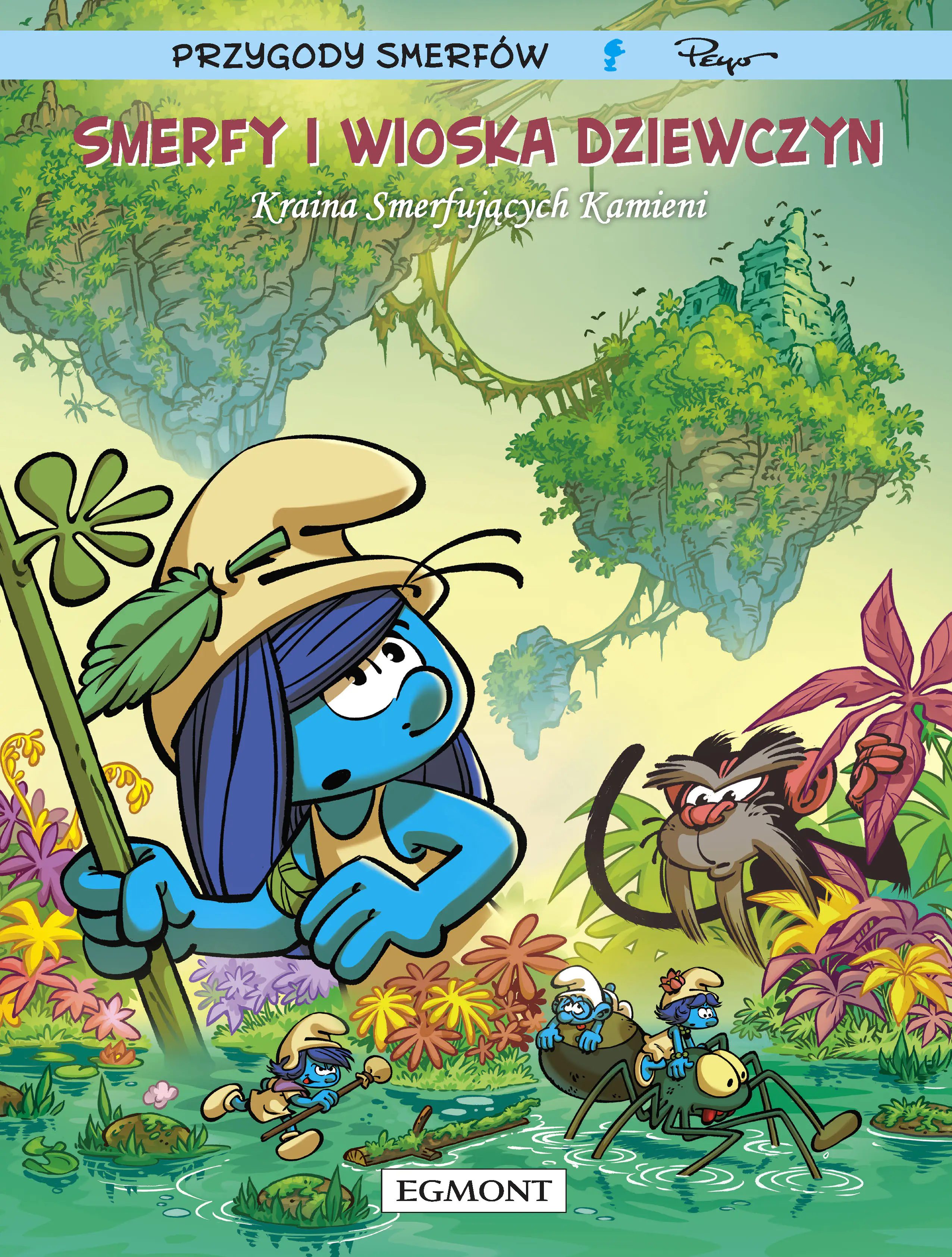 Książka - Kraina Smerfujących Kamieni. Smerfy i wioska dziewczyn