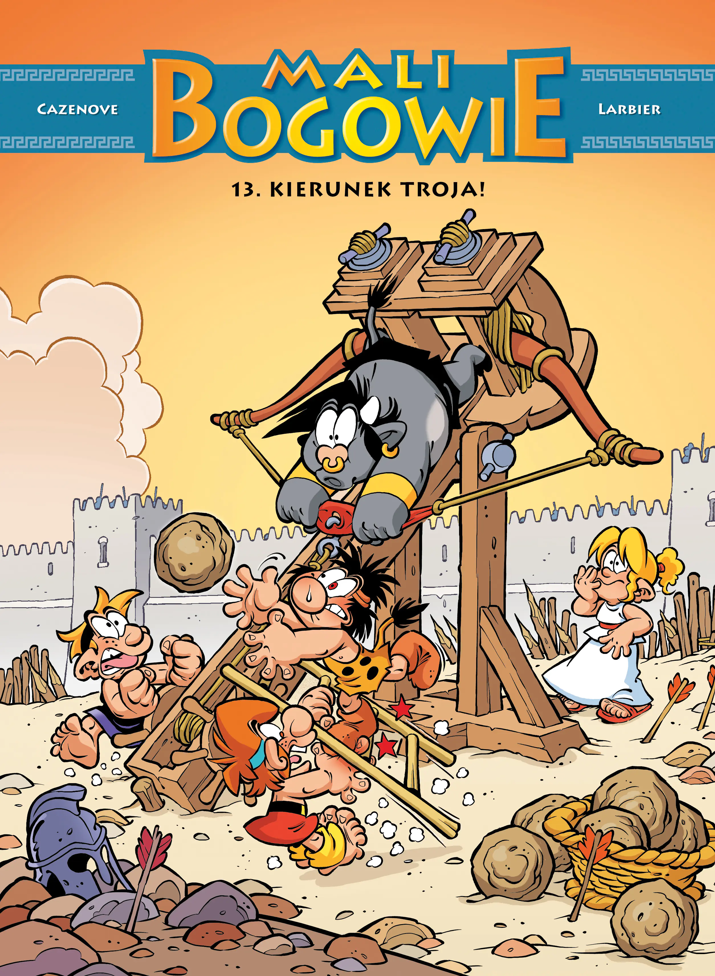 Książka - Mali bogowie. Kierunek Troja! Tom 13