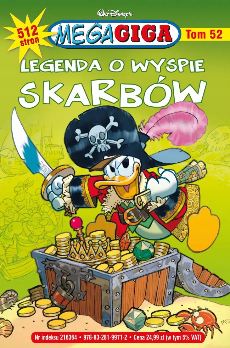 Książka - Legenda o wyspie skarbów. MegaGiga. Tom 52