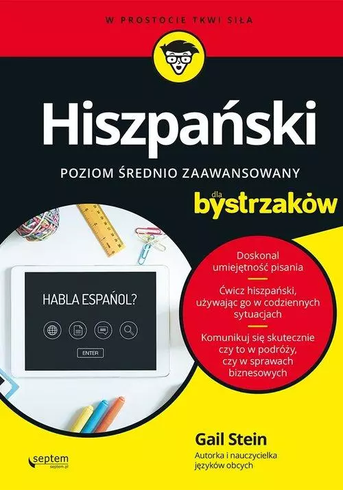 Książka - Hiszpański dla bystrzaków. Poziom średnio zaawansowany