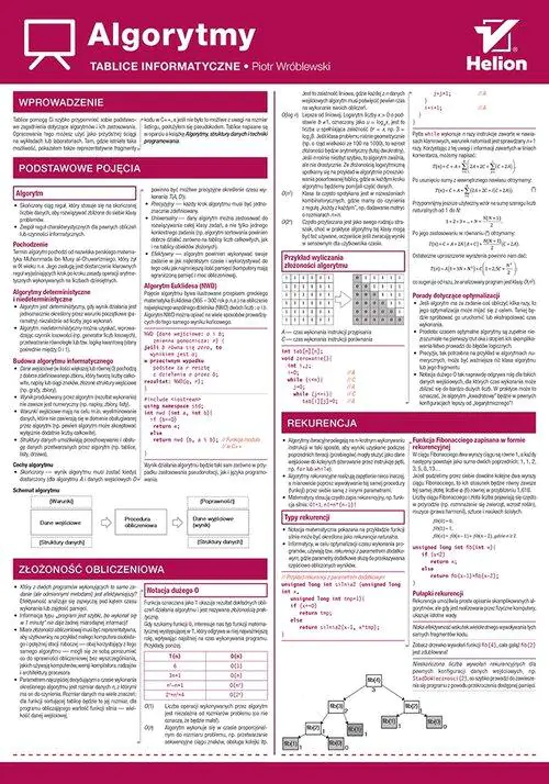 Książka - Tablice informatyczne. Algorytmy
