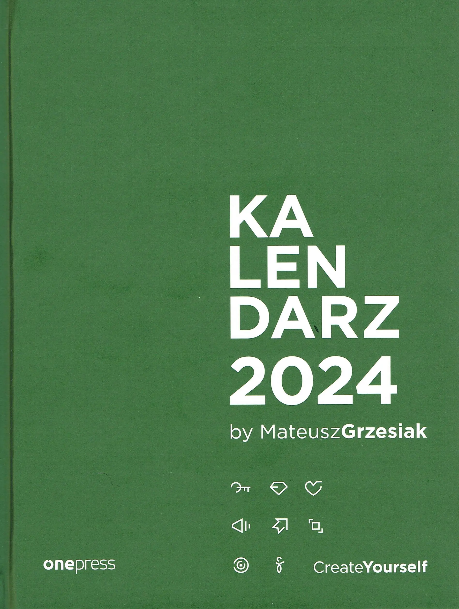 Książka - Kalendarz książkowy A5 Create Yourself by Mateusz Grzesiak 2024