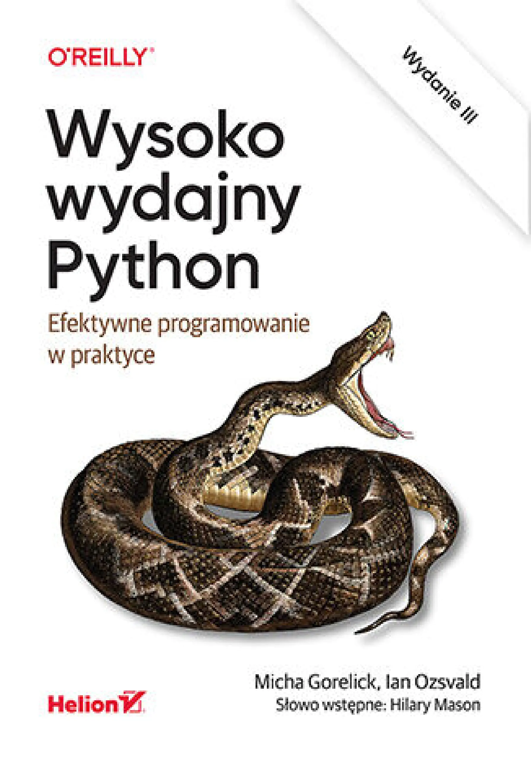 Książka - Wysoko wydajny Python. Efektywne programowanie w praktyce