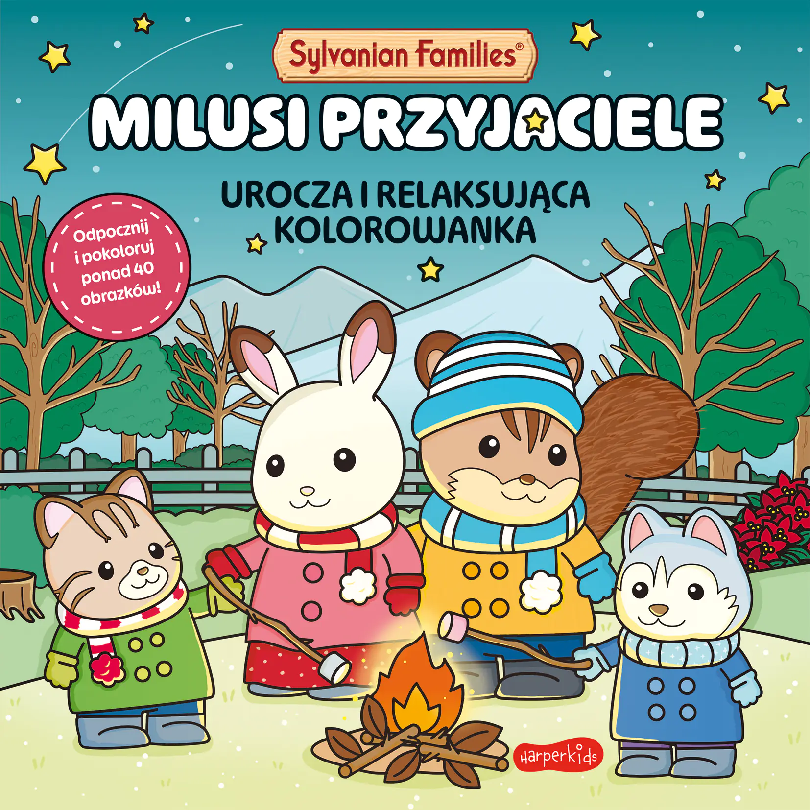 Książka - Sylvanian Families. Milusi przyjaciele. Urocza i relaksująca kolorowanka