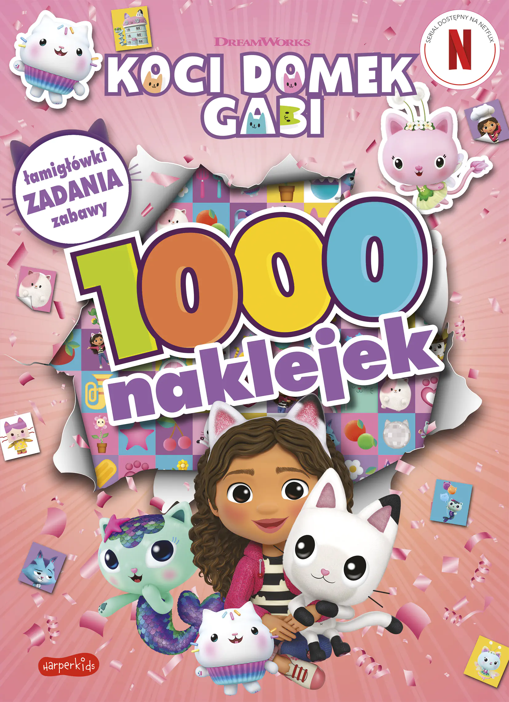 Książka - Koci Domek Gabi. 1000 naklejek