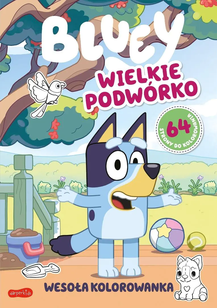 Książka - Wielkie podwórko. Bluey. Wesoła kolorowanka