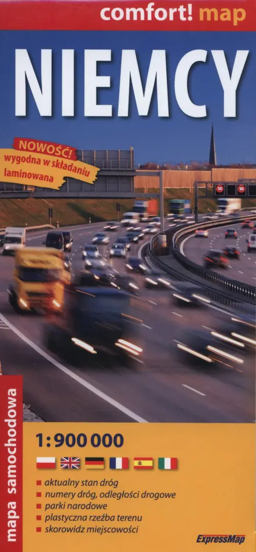 Książka - Niemcy laminowana mapa samochodowa 1:900 000
